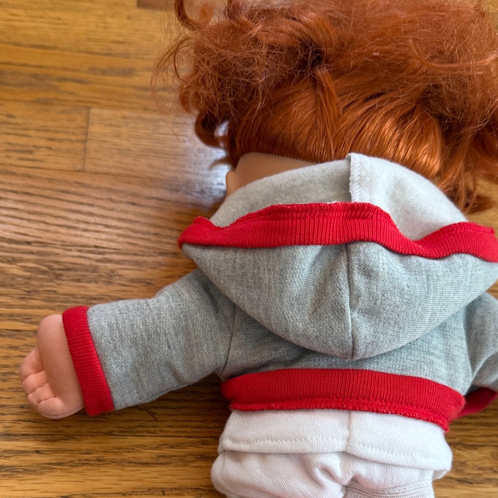 Cabbage Patch Kid Redhead Doll with Gray CPK hooded sweatshirt 1995 on tag - Picture 9 of 16